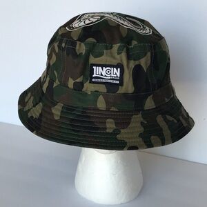 Lincoln Brand Camouflage Bucket Hat Cobra Snake Logo Unisex One Size Fits Most